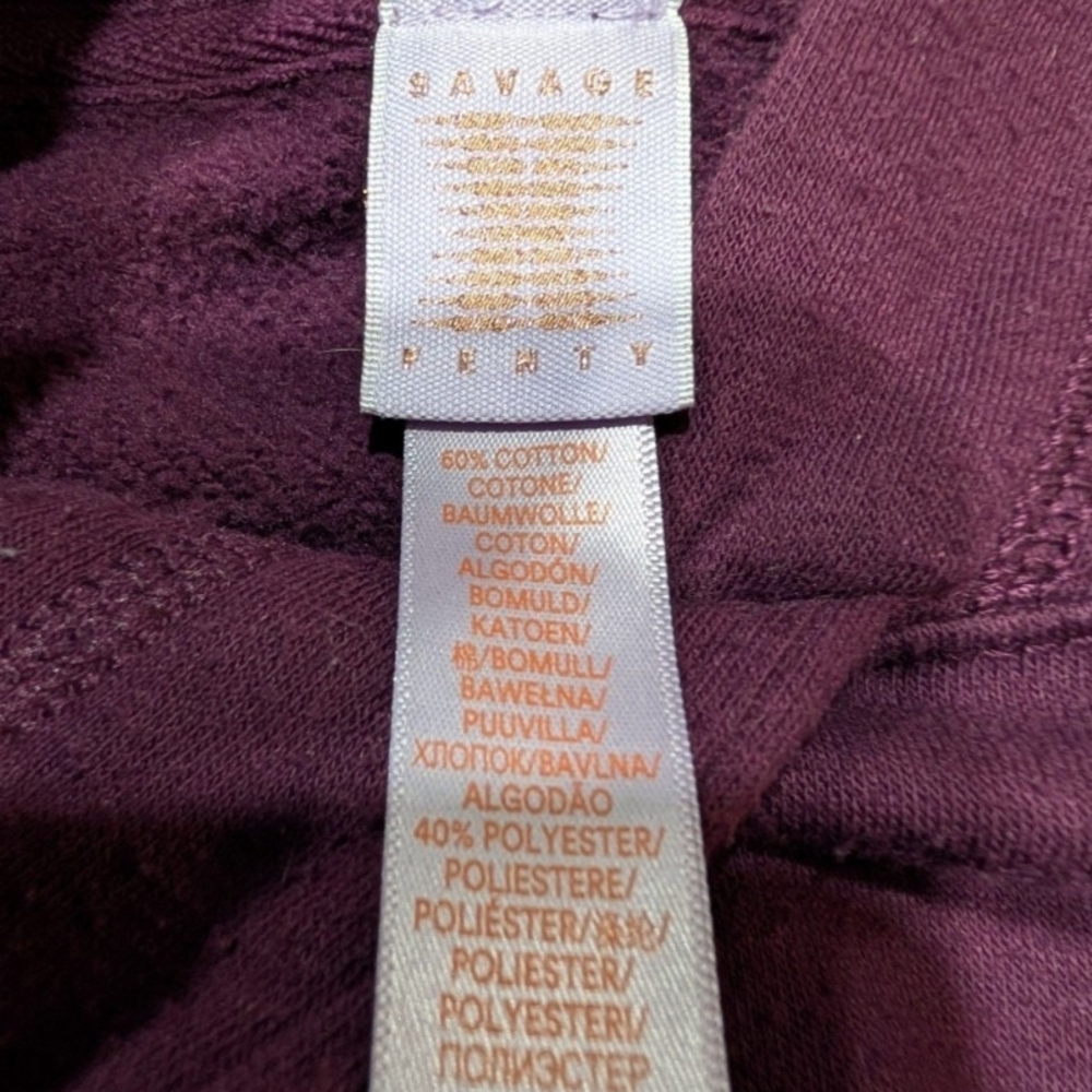 Savage X Fenty Deep Purple Cropped Sweatshirt - Picture 4 of 6